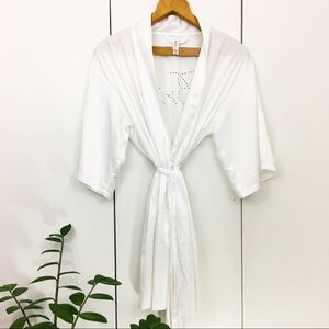 Bridal satin robe